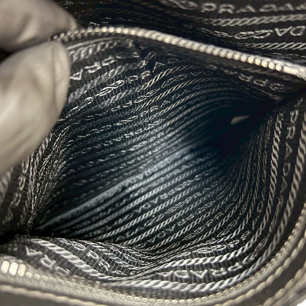 PRADA Blue Leather Pochette Shoulder Bag - Picture 10 of 10